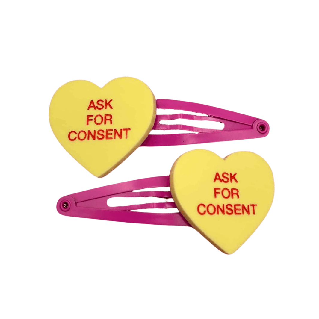 Haus of Dizzy 'Gentle Reminder' Candy Heart Hair Clips
