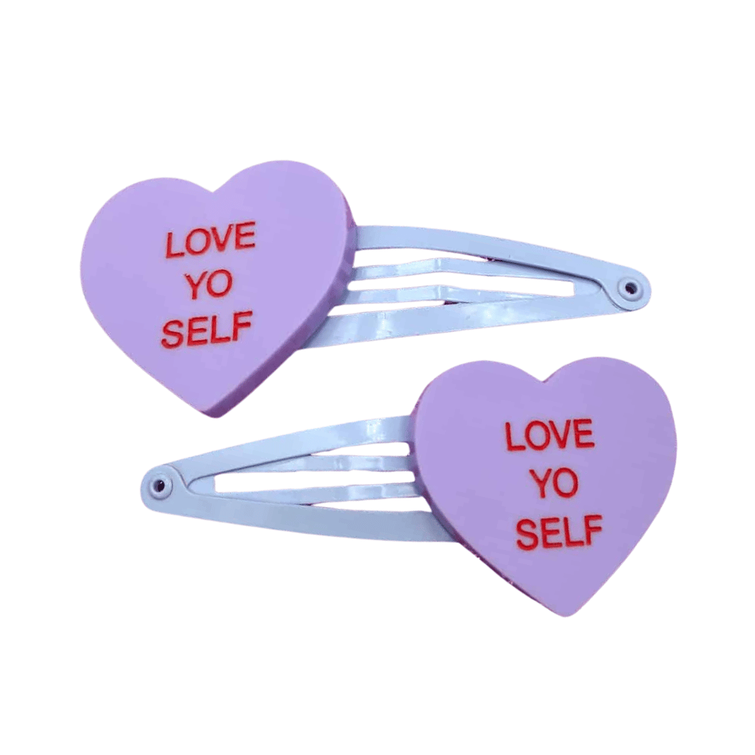 Haus of Dizzy 'Gentle Reminder' Candy Heart Hair Clips