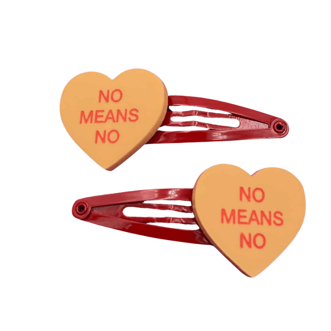 Haus of Dizzy 'Gentle Reminder' Candy Heart Hair Clips